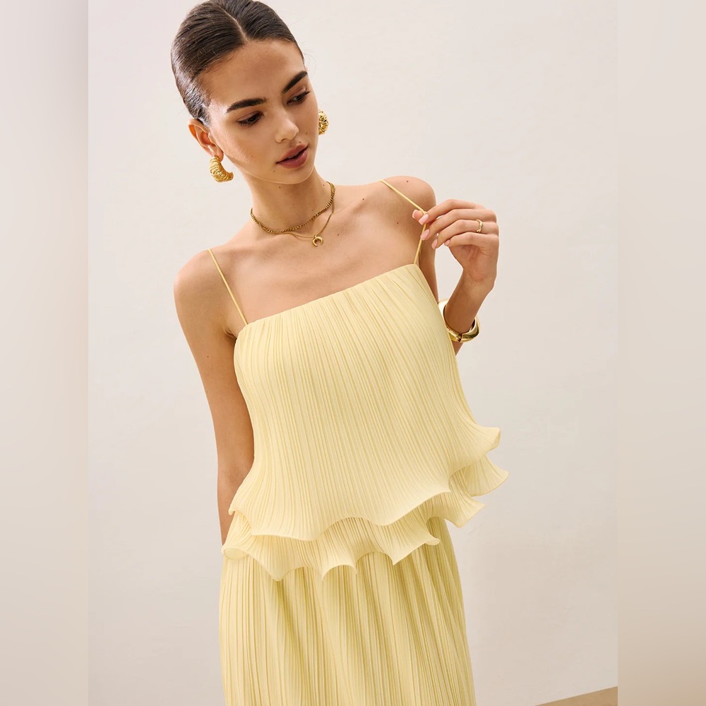 Commense Pleated Layered Ruffle Skirt Set - Picture 6 of 13